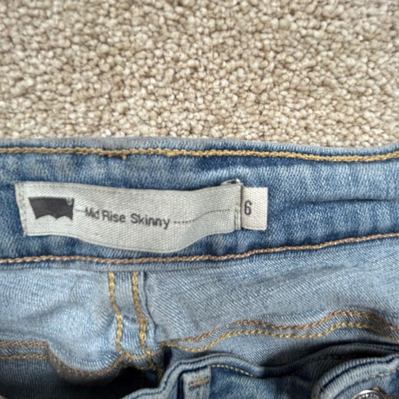 Levis 712 Slim Jeans Light Wash Blue Mid Rise Denim 29x27 - Picture 10 of 11